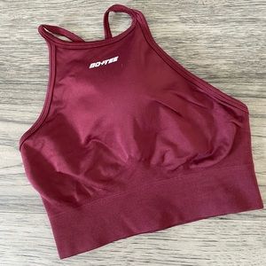 Bo+Tee Halter Sports Bra and Shorts Matching Set